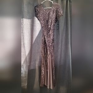 R & M Richards Sequined Gown - Size 14